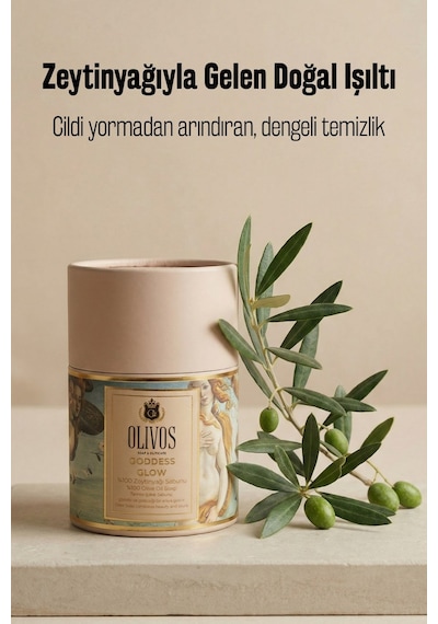 Olivos Goddess Glow %100 Zeytinyağlı El Yapımı Katı Sabun Premium Kutulu 2 100 G Beyaz Sabun