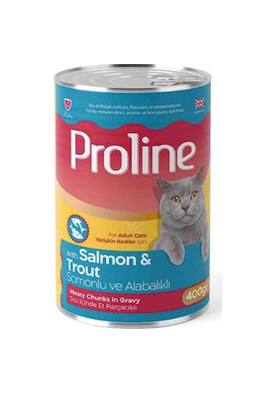 Somonlu Ve Alabalıklı Sos İçinde Gravy Yetişkin Kedi Konservesi 400 Gr