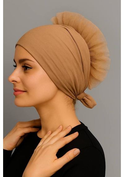 Aldaıyr Fırfır Bone Tesettür Bone Turuncu