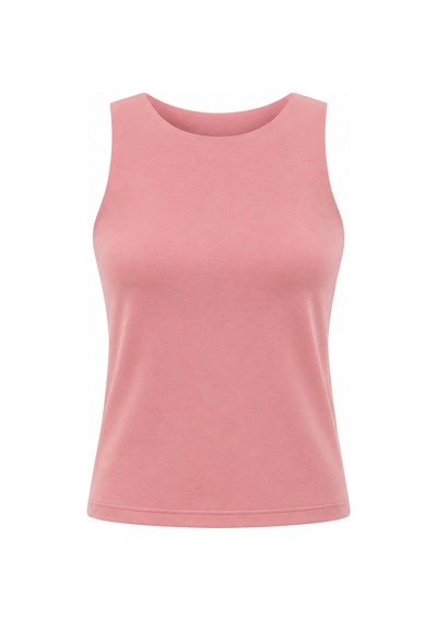 Bonbon Kadın Basic Kolsuz İçi Yarım Astarlı Tshirt Bb2538 Gül Kurusu