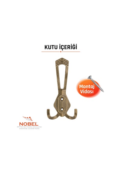 Has Portmanto Askısı, Metal Vestiyer Askısı, Anti K Sari, Duvar Ve Dolap Askılığı 5'li Set Vidalı