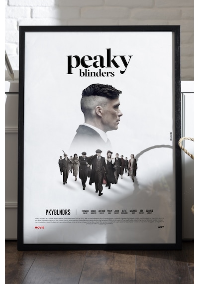 Peaky Blinders Siyah Ahşap Çerçeveli Poster, Dizi Duvar Tablosu
