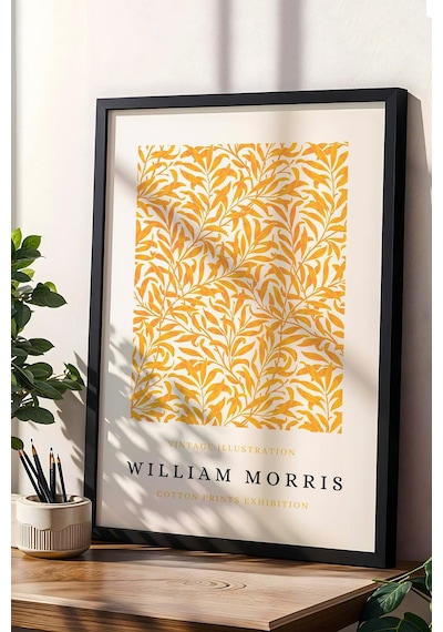 William Morris Willow Bough Çerçeveli Tablo - Söğüt Dalı Deseni - Eklektik Tarz Duvar Dekoru