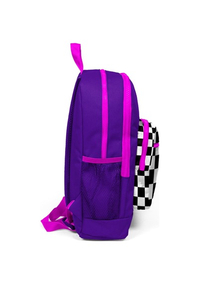 Coral High Kids Mor Dama Desenli Usb Şarjlı Kulaklık Çıkışlı Okul Çantası