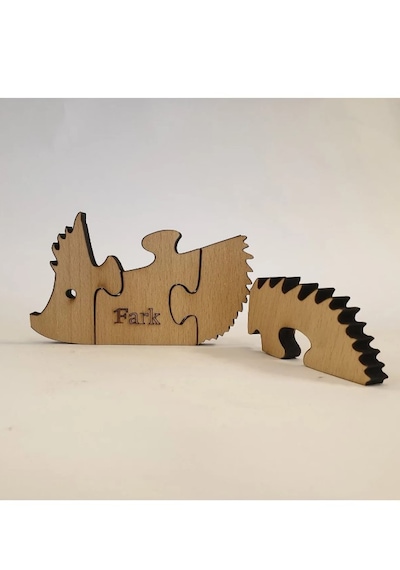 Masif Ahşap Puzzle Çocuklar İçin Boyanabilir Ördek Boya Setli