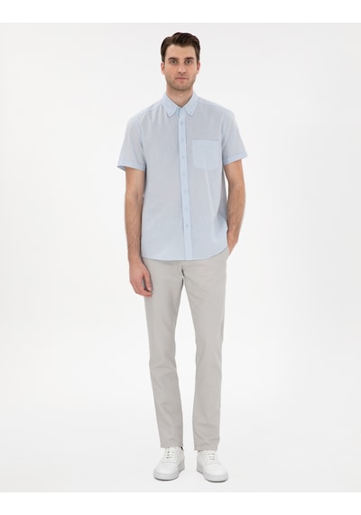Pierre Cardin Erkek Açık Mavi Gömlek Kısa Kollu 50303418-vr003 Açik Mavi