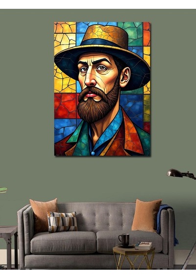 Kanvas Tablo Mozaik Stili Van Gogh 70cmx100cm