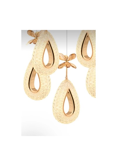 Damla Model 51li Gold Kumandalı 3 Renk Modu Ledli Kristal Taşlı Modern Salon Mutfak Oturma Odası Led Avize