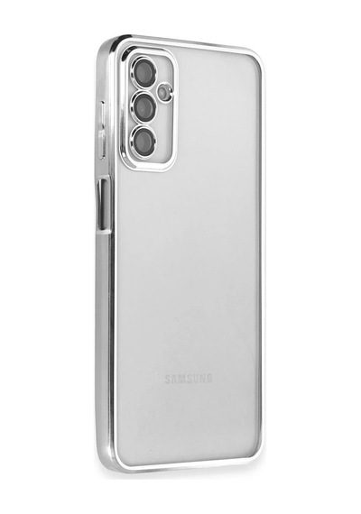 Samsung Galaxy Uyumlu   M23 Kılıf Razer Lensli Silikon - Gümüş
