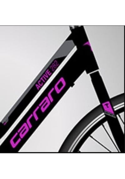 Carraro Active 282 28"jant 46'kadro 21 Vites V.b Şehir Bisikleti Siyah Gri Mor Gri - Mor - Siyah