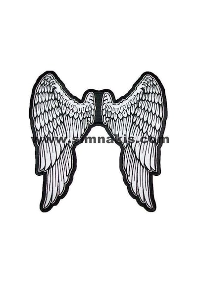 Melek Kanatları Mont Arması Nakış Işleme Arma Pec 30X30 Cm