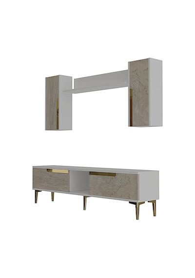 Tvr1502btg Meyra Tv Ünitesi Takımı Beyaz-traverten-gold 150cm Beyaz - Traverten - Altın Tvr1502btg Meyra Tv Ünitesi Takımı Beyaz-traverten-gold 150cm Beyaz - Traverten - Altın
