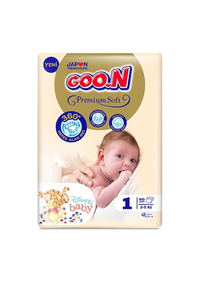 Goon Premium Soft Yenidoğan Bebek Bezi 1 Numara 50 Adet