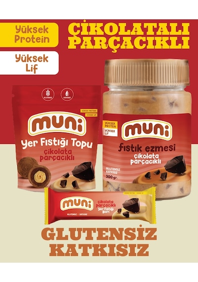 Muni Çikolata Parçacıklı Mixed Paket 3'lü