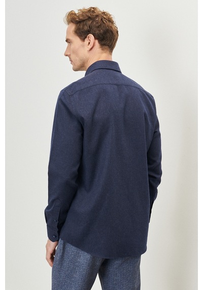 AC&Co / Altınyıldız Classics Erkek Lacivert Slim Fit Dar Kesim Düğmeli Yaka Flanel Oduncu Gömlek 4A2023100029LACM Lacivert AC&Co / Altınyıldız Classics Erkek Lacivert Slim Fit Dar Kesim Düğmeli Yaka Flanel Oduncu Gömlek 4A2023100029LACM Lacivert