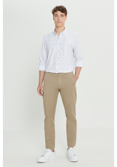 AC&Co / Altınyıldız Classics Erkek Bej Slim Fit Dar Kesim Pamuklu Esnek Chino Pantolon Bej AC&Co / Altınyıldız Classics Erkek Bej Slim Fit Dar Kesim Pamuklu Esnek Chino Pantolon Bej