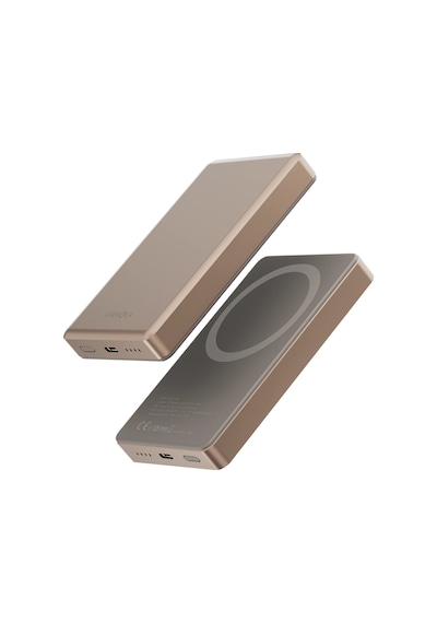 Alupac 10k 10.000 Mah 20w Type-c Ve 15w Kablosuz Şarj Çıkışlı Pd Hızlı Şarj Magsafe Powerbank - Gold Koyu Gri