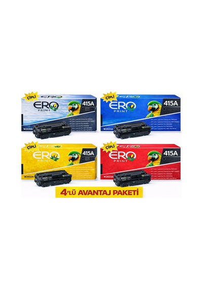 Hp Color Laserjet Enterprise M455dn Uyumlu  Toner - Standart Kapasiteli 4 Renk Çipli Uyumlu  Toner