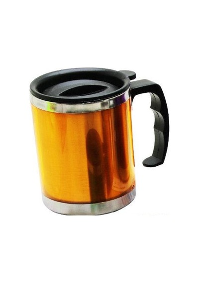 Paslanmaz Çelik Metal Termos Kupa Bardak 450 Ml Turuncu Çok Renkli