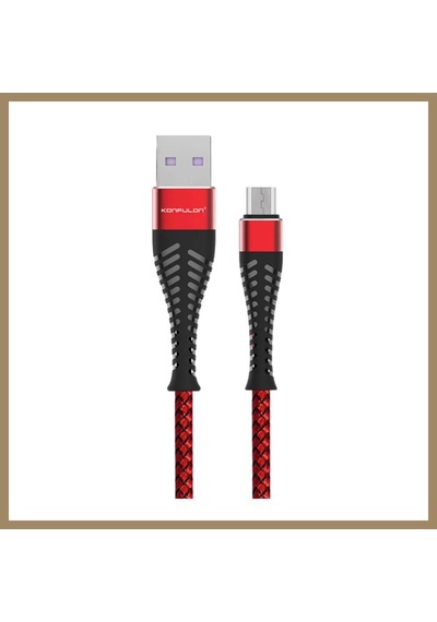Bezos Konfulon S61 Micro Usb Kablo 1.2m 2.1a - Kırmızı 22