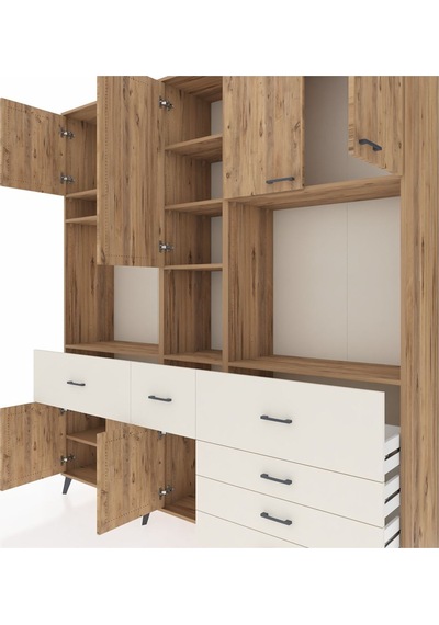 Hyperion Dolap 10 Raflı 6 Çekmeceli 8 Kapaklı 220x44x243 Çam-çam/aytaşı Atlas Çam/aytası Hyperion Dolap 10 Raflı 6 Çekmeceli 8 Kapaklı 220x44x243 Çam-çam/aytaşı Atlas Çam/aytası