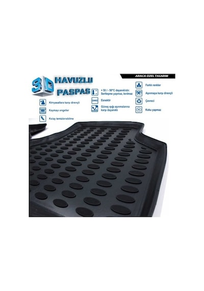 Rizline Seat Toledo 2005-2012 3D Havuzlu Bej Paspas