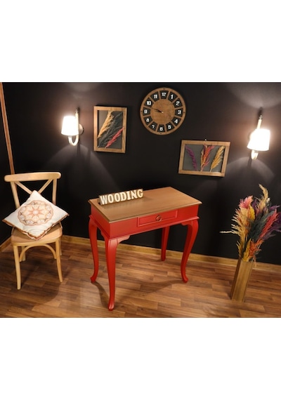 Wooding 80 Cm Çekmeceli Masif Kırmızı Naturel Dresuar (548586426) Kırmızı