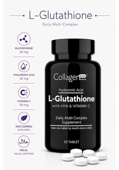 Collagen Forte Platinum L-Glutathione With Hya & Vitamin C 30 Tablet