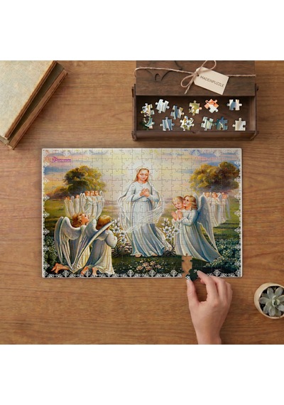 Kutsal Meryem - Melekler - İnanç Tasarımı 240 Parça Ahşap Puzzle Ahşap Kutuda Mpy20082