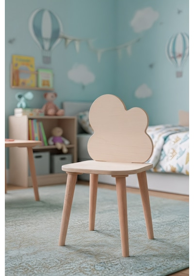 Montessori Çocuk Ahşap Oyun Etkinlik Çalışma Masası Sandalyesi Ahşap