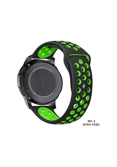 Huawei Watch Gt2 46 Mm Kordon 22 Mm Delikli Spor Silikon Kayış