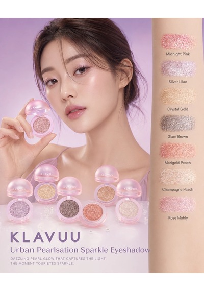 Klavuu Urban Pearlsation Sparkle Eyeshadow 7 Rose Muhly - İnci Tozu İçeren Far