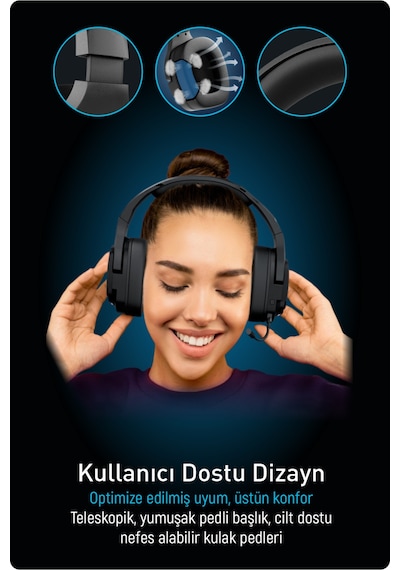 Fashcolle G926 Pro Wireless Oyuncu Kulak Üstü Kulaklık