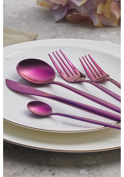 Karaca  Orion 30 Parça 6 Kişilik Çatal Kaşık Bıçak Takımı Purple