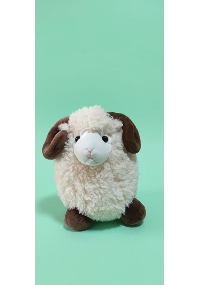 Peluş Kuzu 30 Cm Krem-kahverengi