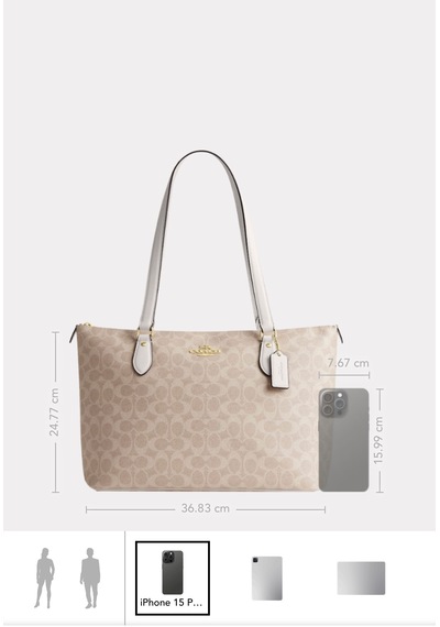 Coach Gallery Tote Kadın Çanta Açık Bej