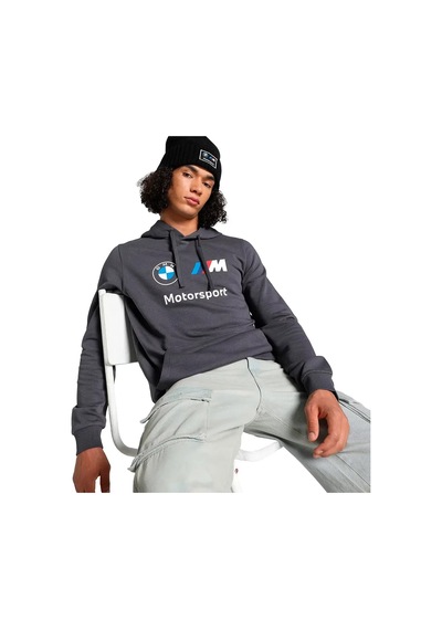 Puma Bmw Mms Ess Hoodie Ft Gri Erkek Sweatshirt
