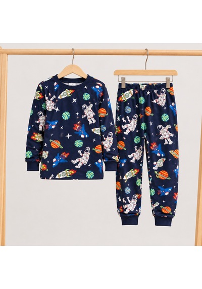 Hukids Uzay Pijama Takımı Lacivert
