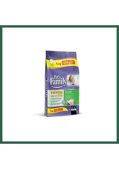 Pets Family Yavru Kedi Maması Tavuk 1000+300gr 1 Adet Bzs01