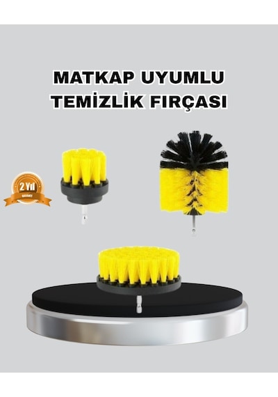 Northcity 3 Parça Matkap Fırça Temizlik Seti İnatçı Kirleri Siler, Her Yüzey İçin