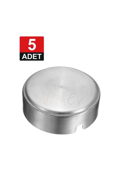 Premium 5'li Krom Kül Tablası Set 10 Cm Paslanmaz Çelik Şıklık