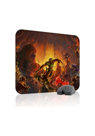 Doom Kaymaz Dikişli Kauçuk Oyuncu Mousepad V2 - 48x40 Xl Gaming Mouse Pad Fare Altlığı