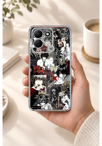 Redmi 17 4g/5g Uyumlu Death Note Kolaj Tasarımlı Baskılı Silikon Kılıf