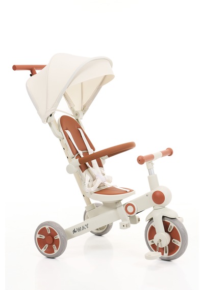 Flow 9in1 Smart Trike Çift Yönlü, Yatabilir, Katlanabilir, Denge Bisikleti Özellikli Bebek Ve Çocuk Bisikleti Beyaz