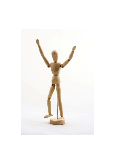 Ahşap Model Manken Ahşap Robot 20 Cm Renk