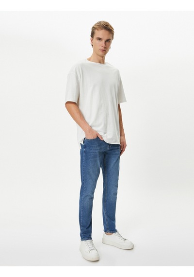 Koton Slim Fit Kot Pantolon - Brad Jean Orta İndigo 4sam40009nd 4SAM40009ND740 İndigo Koton Slim Fit Kot Pantolon - Brad Jean Orta İndigo 4sam40009nd 4SAM40009ND740 İndigo