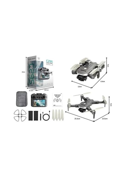 C29s Hd Kameralı Drone 1km Menzil 20 Dk Ucus Gps Brushless Motor Akıllı Ekranlı Kumandalı Drone