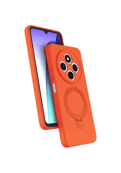 Xiaomi Redmi 14c Regal Magsafe Standlı Kapak - Turuncu Renkli