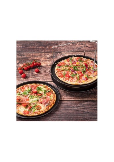 Greblon 28cm Teflon Pizza Tepsisi Yanmaz Yapıştırmaz En Zindeliklı Sığ Kenar Krep Pizza Pişirme Kalıbı Diğer