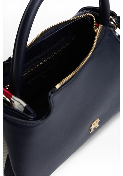 Tommy Hilfiger Th Logotape Mını Satchel Kadın Mavi Çanta - Aw0aw18743